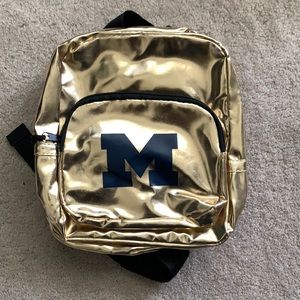 NWT Michigan Metallic Mini Backpack